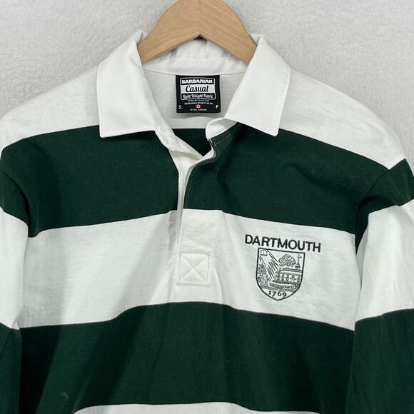 DARTMOUTH Shirt Adult S BARBARIAN Rugby BIG GREEN University Ivy NH Polo Striped